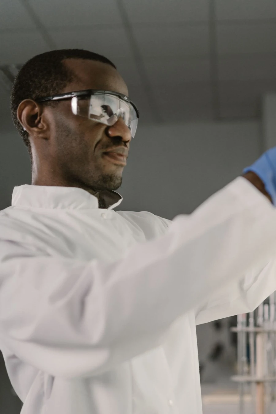 A research scientist at work in a laboratory