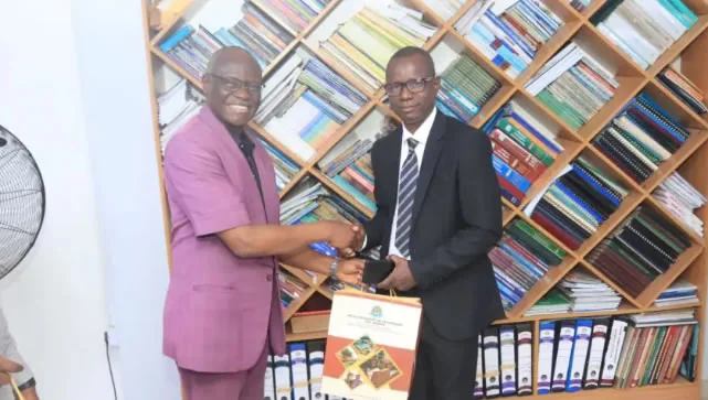 Representatives of the Academy and Bells University of Technology at the research-collaboration handover